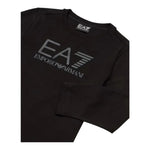 EMPORIO ARMANI shirt tinta unita girocollo con stampa Nero per Bambino 6DBT54 NERO EMPORIO ARMANI 