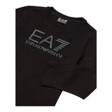 EMPORIO ARMANI shirt tinta unita girocollo con stampa Nero per Bambino 6DBT54 NERO EMPORIO ARMANI 