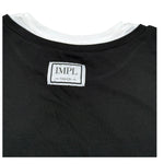 Imperial Top Giromanica Tinta Unita con Profili In Contrasto per Bambina MO15032G75 NERO IMPERIAL 