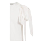 Dou Dou T-Shirt Girocollo Tinta Unita con Fiocco per Bambina DW8A41 BIANCO DOU DOU 