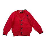 Cesare Paciotti Cardigan Solid Color With Buttons And Red Print For Boys