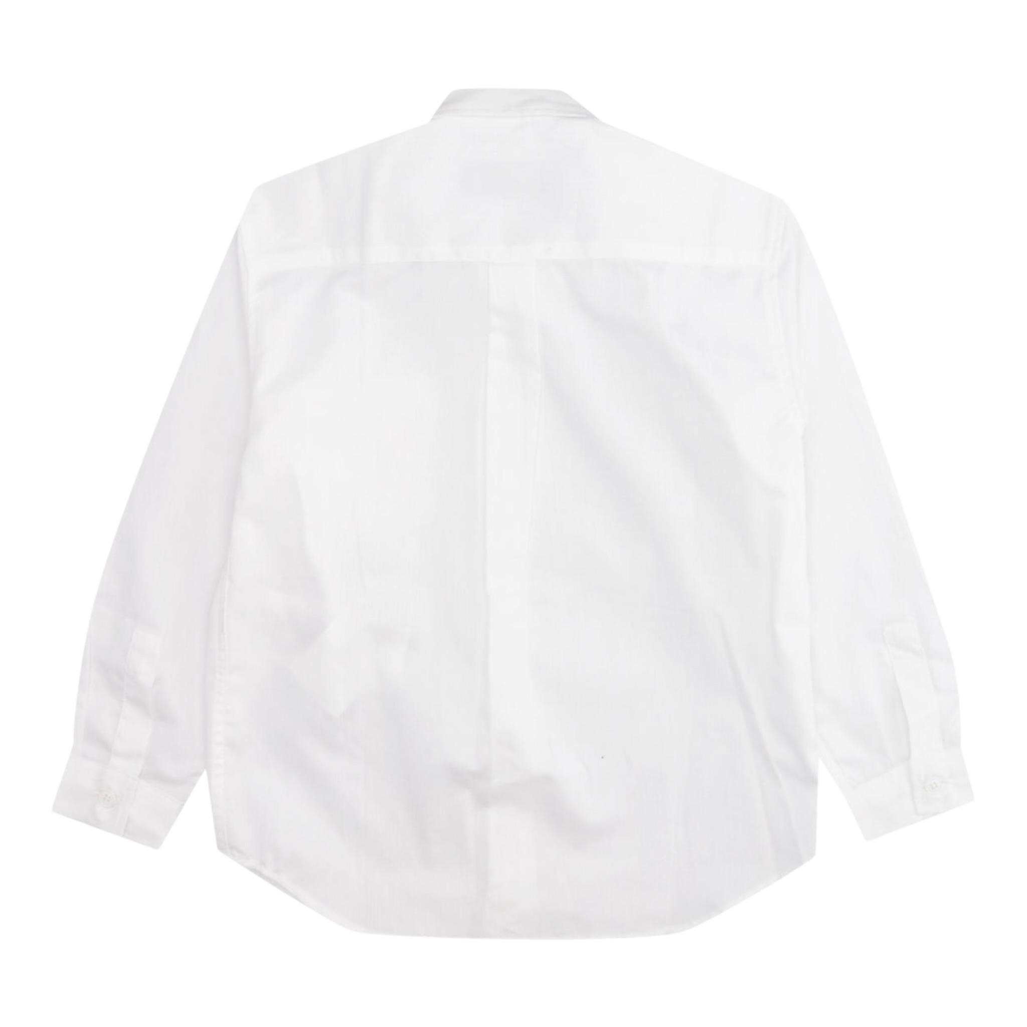 Dondup Camicia Manica Lunga Tinta Unita con Logo per Bambino DMCA039 BIANCO DONDUP 