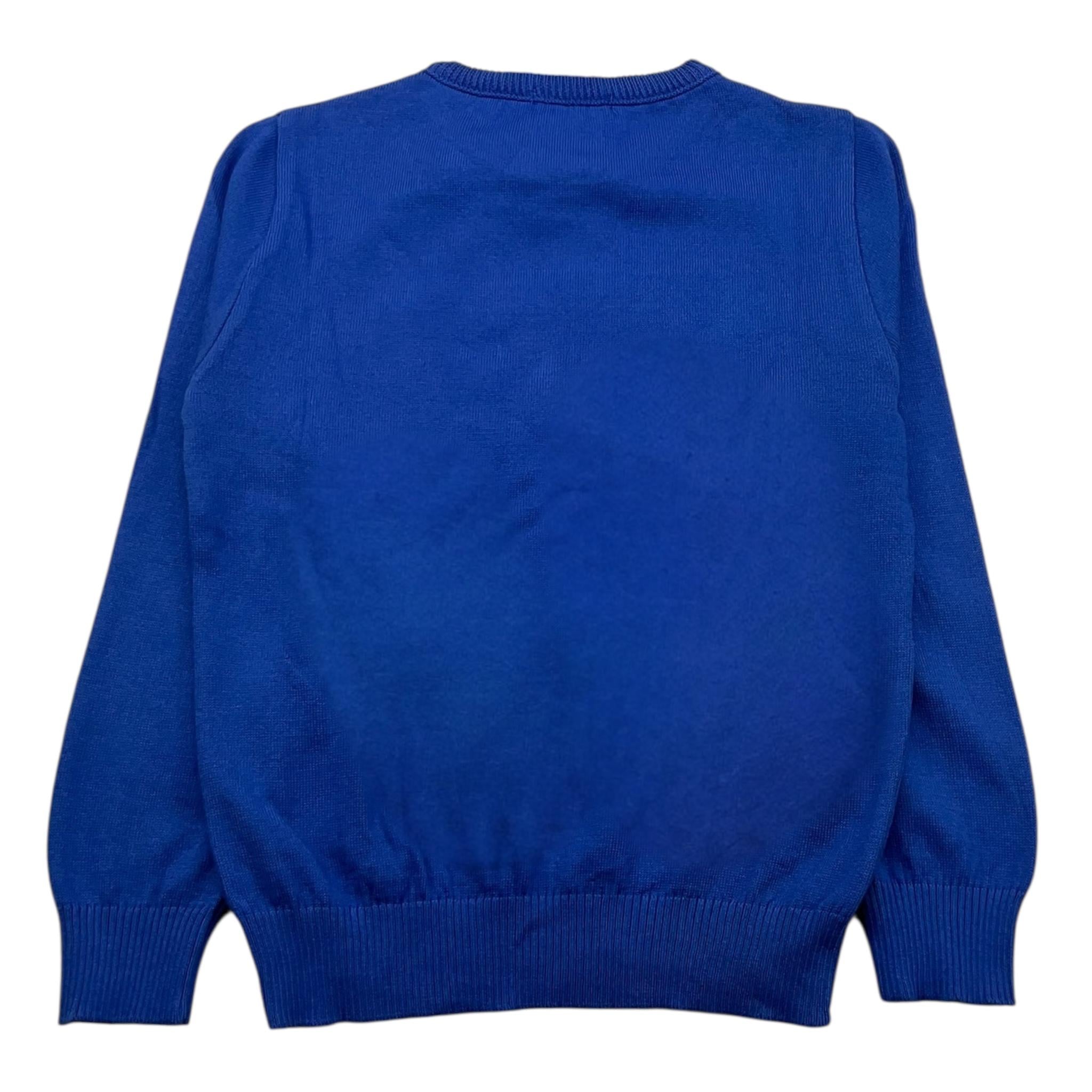 DANIELE ALESSANDRINI maglia girocollo tinta unita con stampa Cobalto per Bambino 1231W00049XXXXX COBALTO DANIELE ALESSANDRINI 