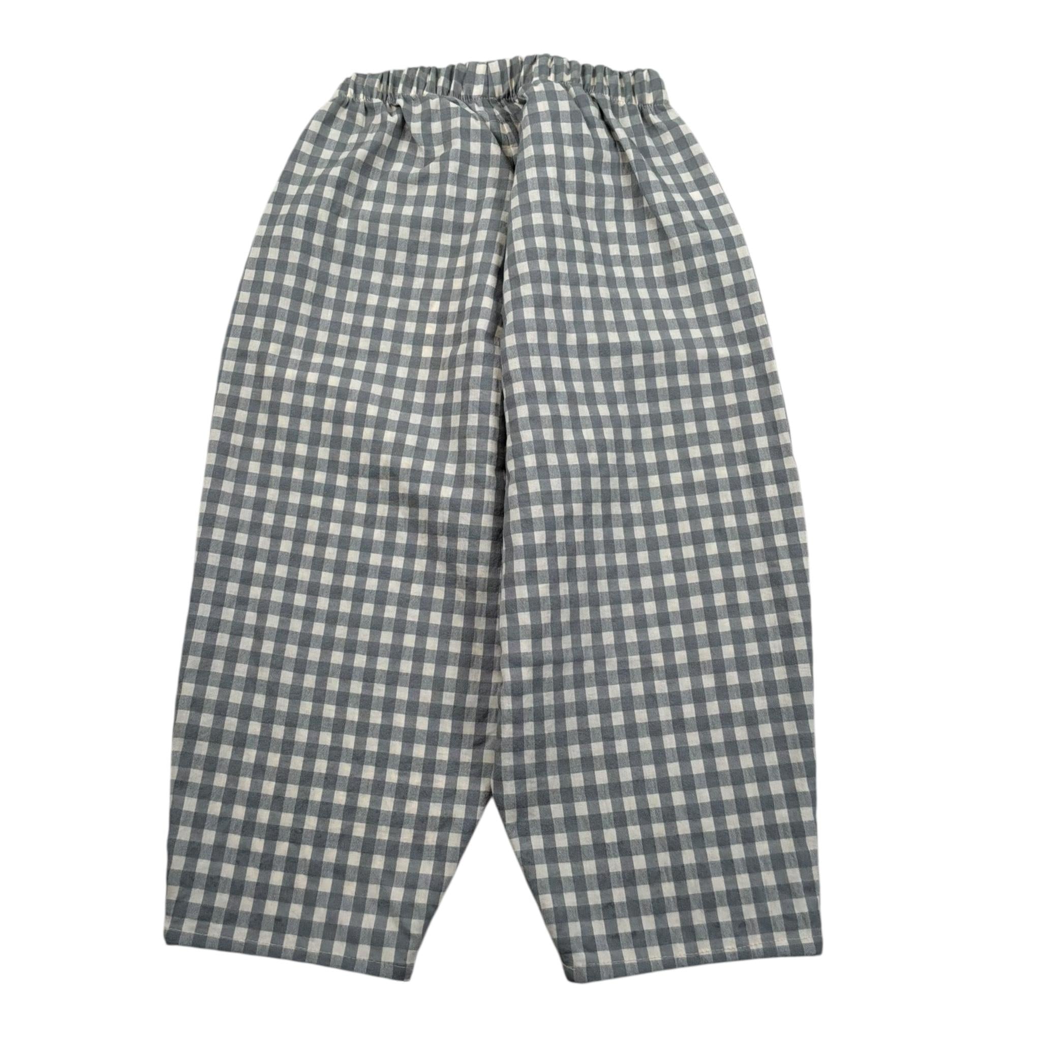 Teddy E Minou Pantalone Tinta Unita con Fantasia A Quadri per Bambina E25PT016C3159 VERDE TEDDY E MINOU 