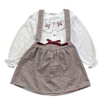 BABIDU completo 2pz salopette-camicia fantasia a quadri Bianco per Bambina 93660J BIANCO BABIDU 