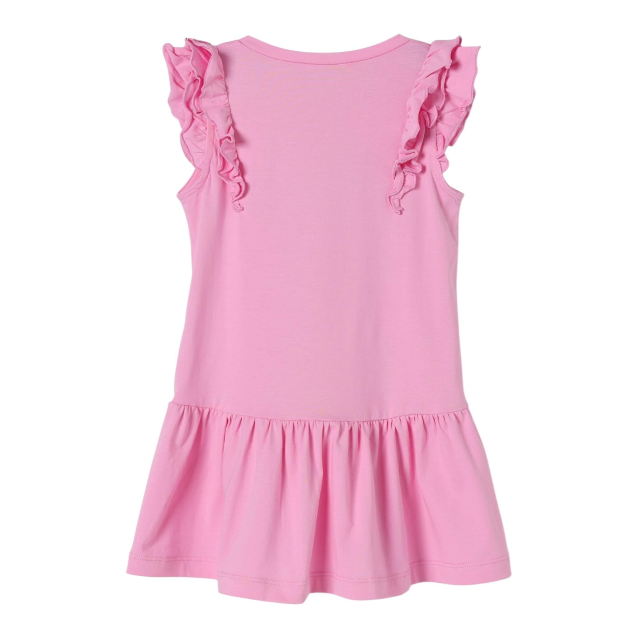 Liu Jo Abito tinta unita Giromanica con Brillantini Rosa per Neonata KA5091XX ROSA LIU JO 