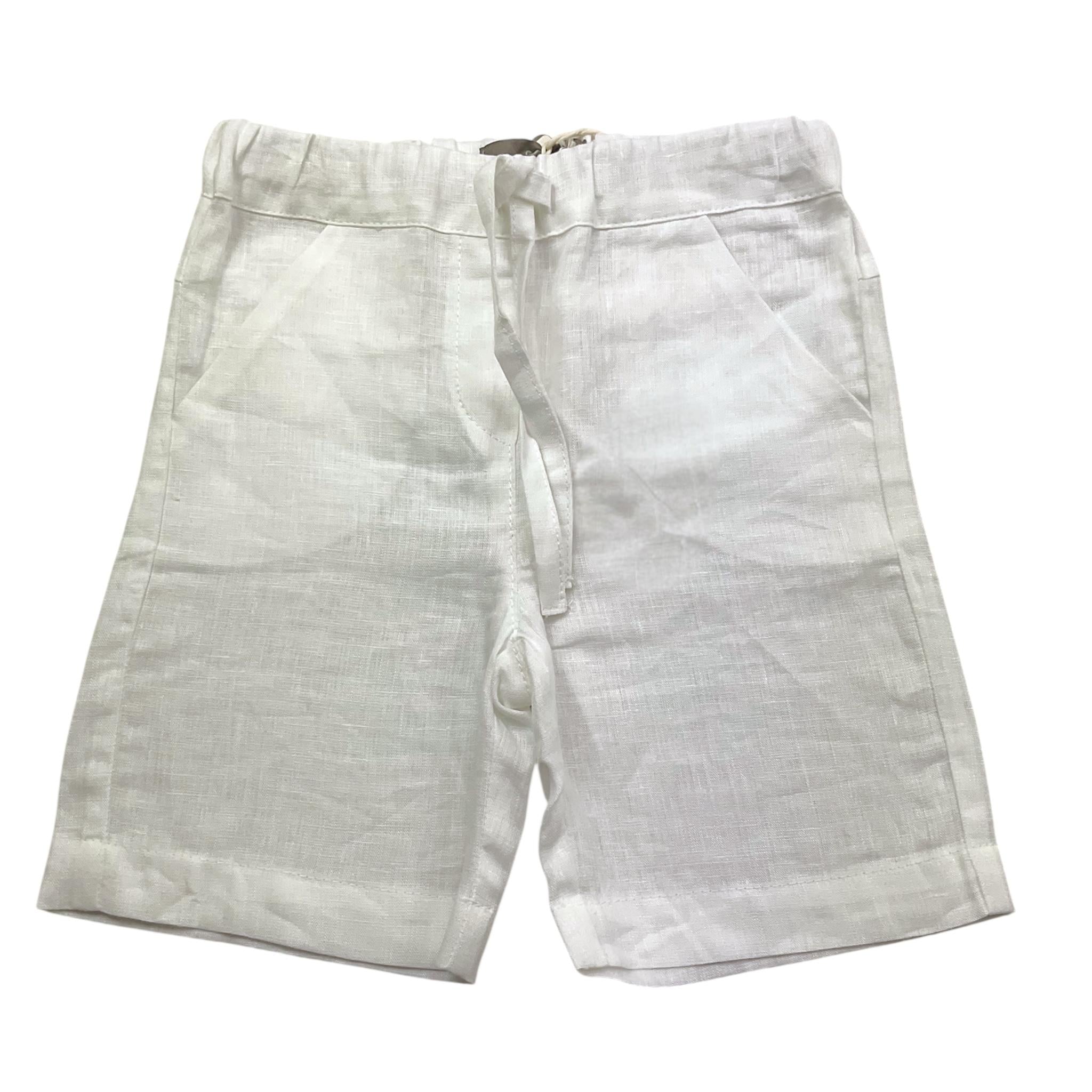 Little Bear Bermuda Tinta Unita con Elastico In Vita per Neonato 6239 BIANCO LITTLE BEAR 