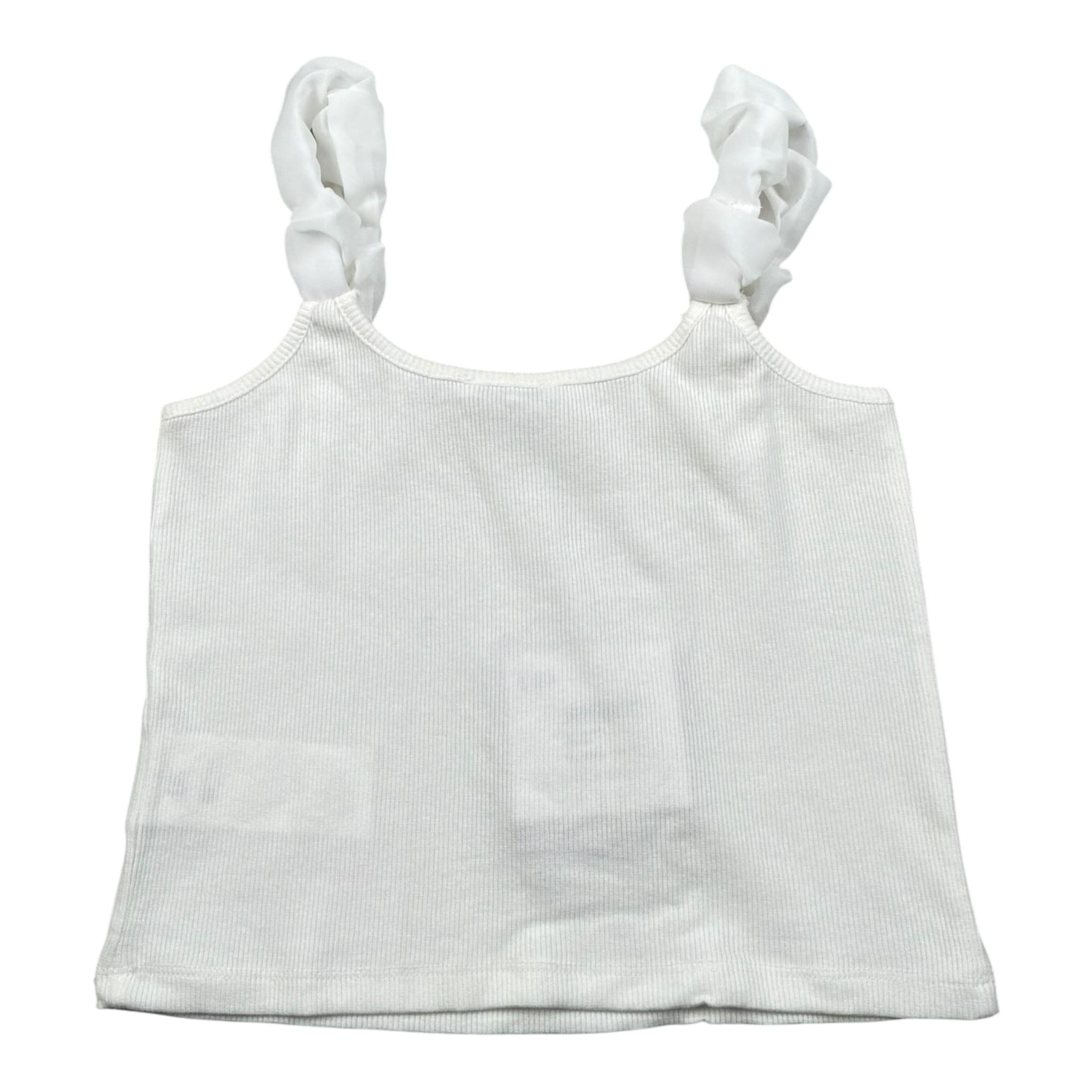 Lu Lu By Miss Grant Top Tinta Unita A Bretelle per Bambina LL3501 BIANCO LU LU BY MISS GRANT 