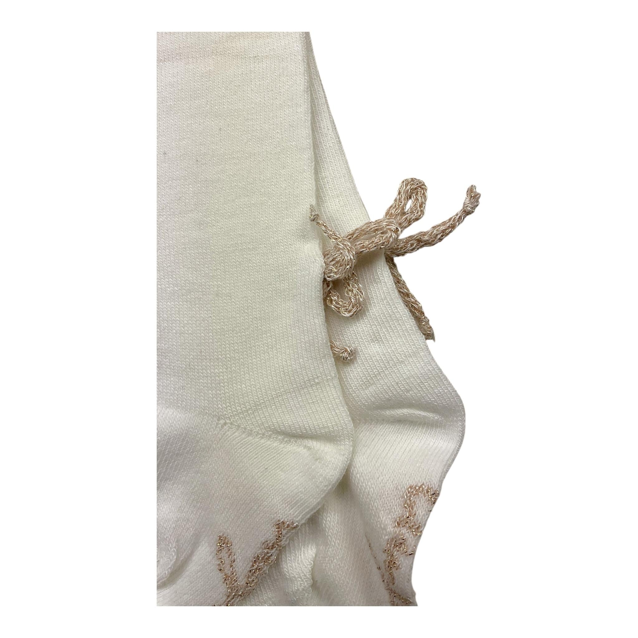 LIU JO calze tinta unita con stampa Bianco per Neonata HF3082 BIANCO LIU JO 