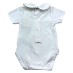 Le Bebe Body Mezza Manica Tinta Unita con Colletto per Neonato LBB5302 BIANCO LE BEBE 