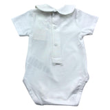 Le Bebe Body Mezza Manica Tinta Unita con Colletto per Neonato LBB5302 BIANCO LE BEBE 