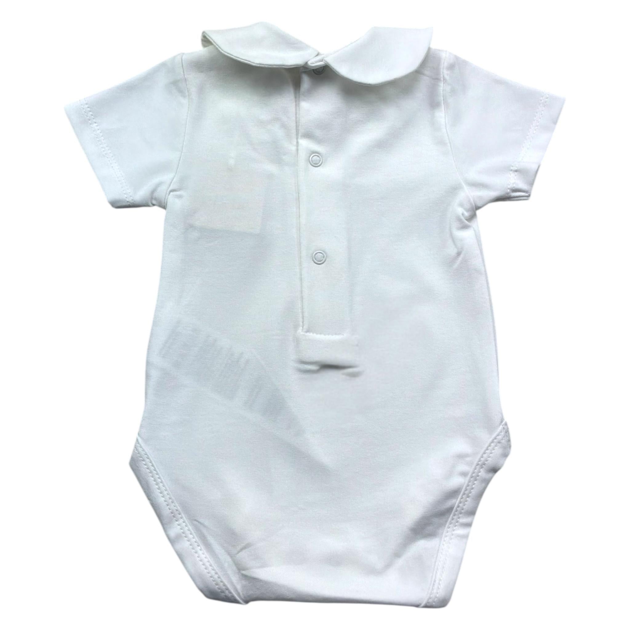Le Bebe Body Mezza Manica Tinta Unita con Colletto per Neonato LBB5302 BIANCO LE BEBE 