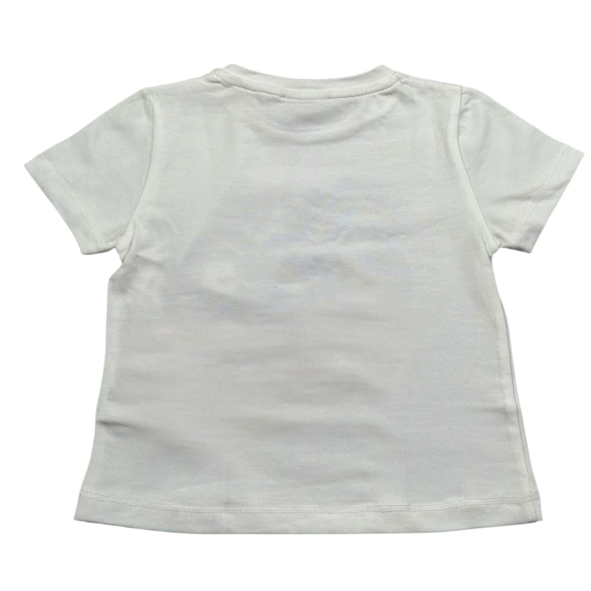 M+E' T-Shirt Girocollo tinta unita con Stampa Bianco per Neonata UE1862X BIANCO M+E' 