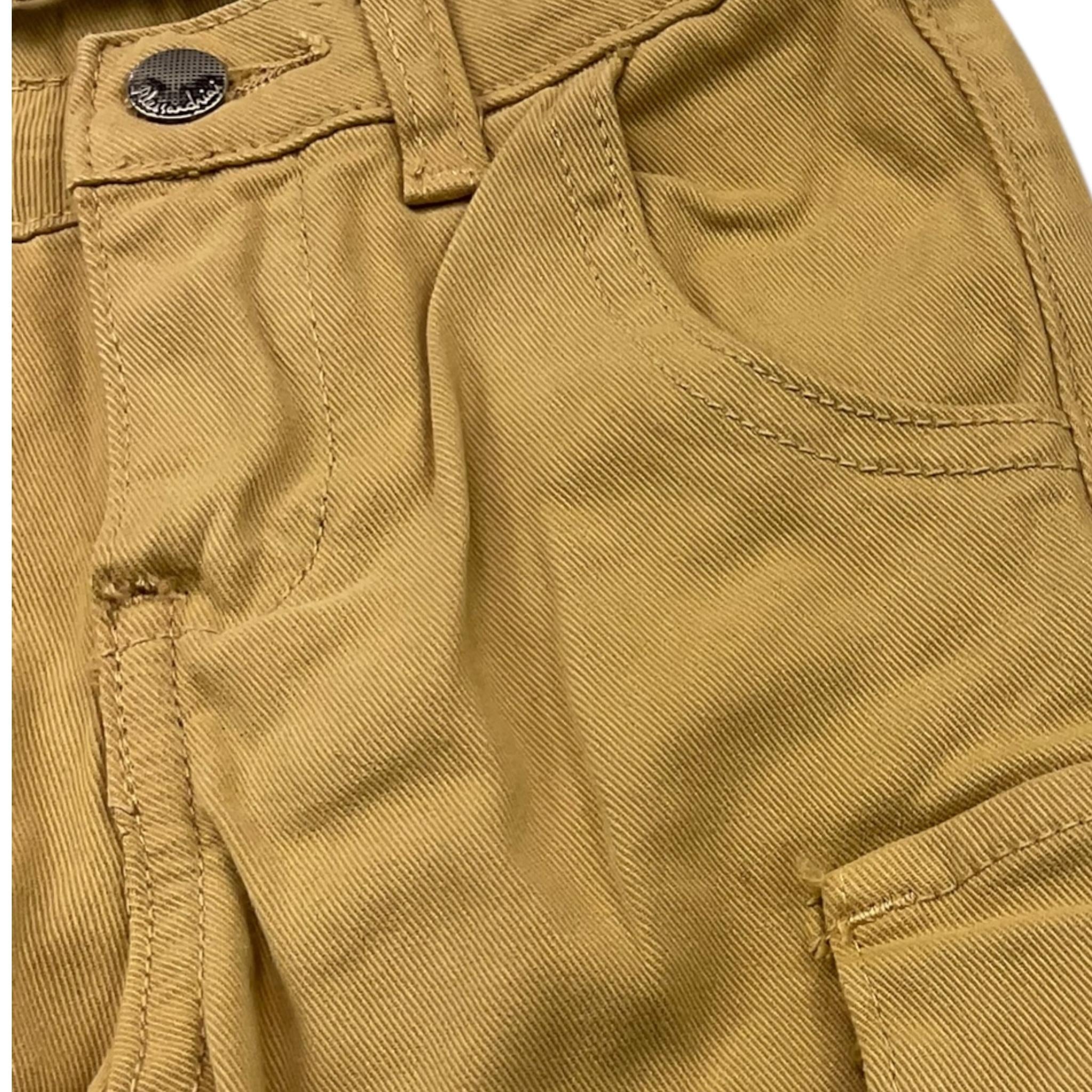 DANIELE ALESSANDRINI jeans tinta unita con girovita regolabile Cammello per Neonato 1291P00023X CAMMELLO DANIELE ALESSANDRINI 
