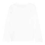 MISS BLUMARINE shirt girocollo tinta unita con stampa brillantinata Bianco per Bambina IF4127 BIANCO MISS BLUMARINE 