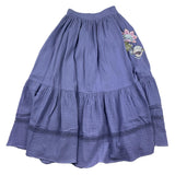 Etro Titna Skirt Plain With Contrast Embroidery Lilac For Girls