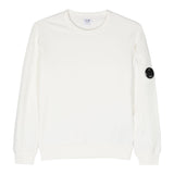 CP Company Crewneck Sweatshirt Solid Color With White Logo For Boys