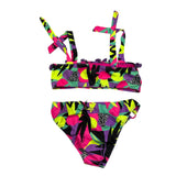 4Giveness 2Pcs Multicolor Bandeau-Briefs Costume Multicolor For Girls