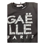 GAELLE felpa chiusa girocollo tinta unita cn stampa logo Nero per Bambina 2741F00318XX NERO GAELLE 