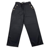 RELISH pantalone tinta unita con bottoni in contrasto Nero per Bambina RGA23070 NERO RELISH 