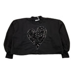 LU LU BY MISS GRANT felpa tinta unita con paillettes Nero per Bambina LL3167 NERO LU LU BY MISS GRANT 