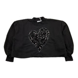 LU LU BY MISS GRANT felpa tinta unita con paillettes Nero per Bambina LL3167 NERO LU LU BY MISS GRANT 