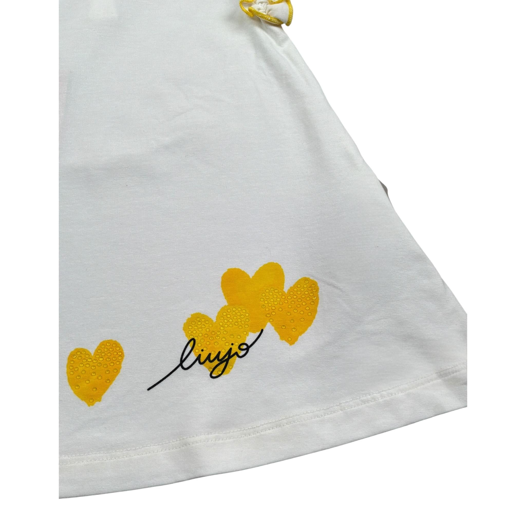 Liu Jo Abito Giromanica tinta unita con Ricami Bianco per Neonata KA3187 BIANCO LIU JO 