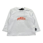 Daniele Alessandrini Shirt Girocollo Tinta Unita con Stampa Logo per Neonato 1292M1028 BIANCO DANIELE ALESSANDRINI 