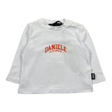 Daniele Alessandrini Shirt Girocollo Tinta Unita con Stampa Logo per Neonato 1292M1028 BIANCO DANIELE ALESSANDRINI 