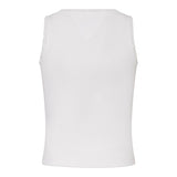 Tommy Hilfiger Canotta Tinta Unita con Ricami per Bambina KG0KG08588 BIANCO TOMMY HILFIGER 
