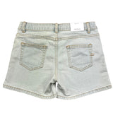 Vicolo Solid Color Denim Shorts With Adjustable Waist Light Blue For Girls