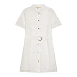 Michael Kors Abito Mezza Manica Tinta Unita con Ricami per Bambina R30295X BIANCO MICHAEL KORS 
