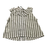 Paio Crippa Shirt Sleeveless Striped Pattern White/Green For Baby Girl