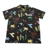 Diadora Shirt Half Sleeve Solid Color With Black Pattern For Boys