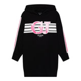 GUESS abito manica lunga tinta unita con cappuccio e stampa in contrasto Nero per Bambina J4YK03KA6R4X NERO GUESS 