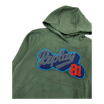 REPLAY felpa chiusa con cappuccio tinta unita cn logo Verde per Bambino SB2448 VERDE REPLAY 