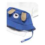 Mayoral Completo 3 Pezzi T-Shirt-Salopette-Cappello per Neonato 1624 BLU MAYORAL 