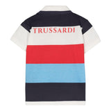 Trussardi Polo Half Sleeve Multicolor Striped Pattern for Newborns