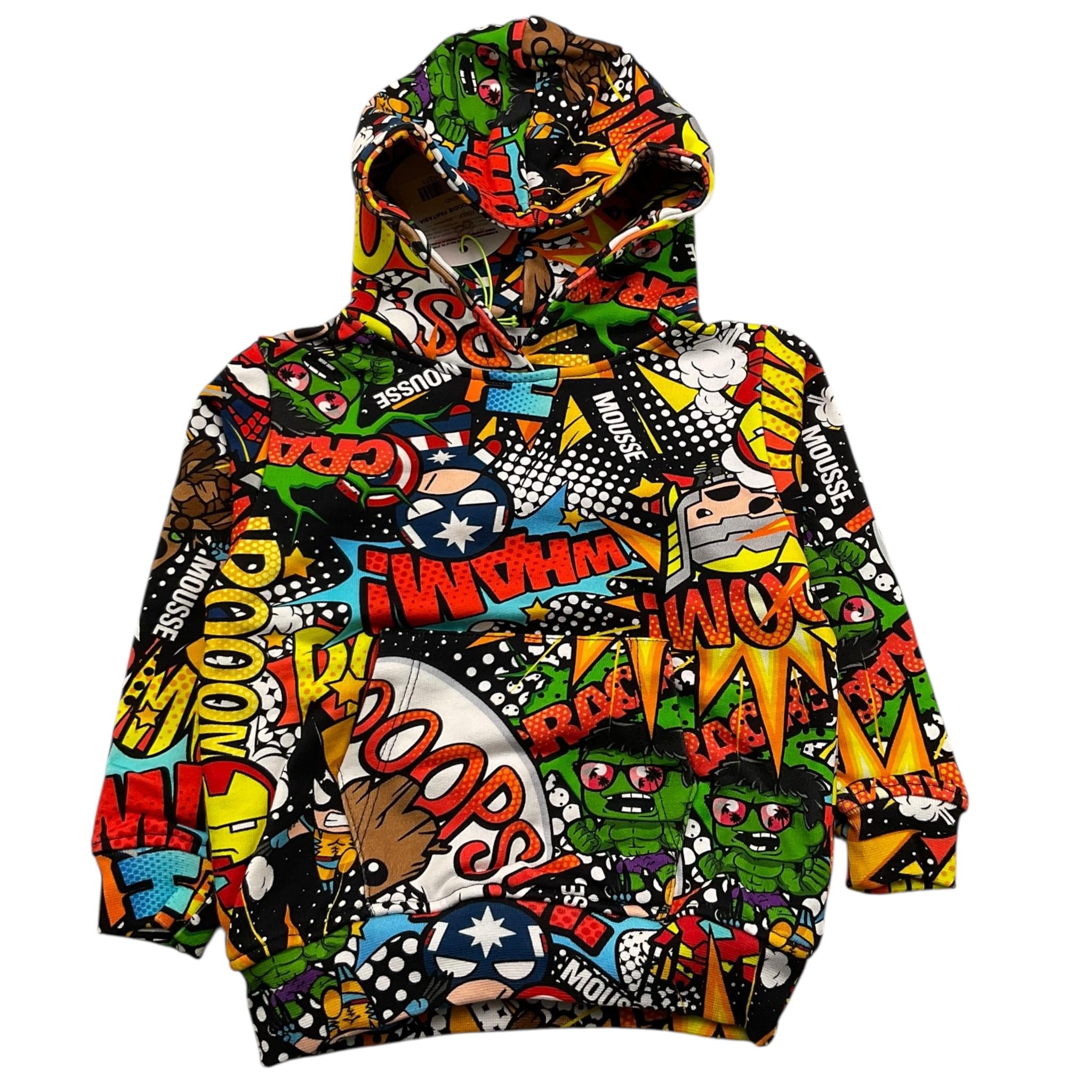 MOUSSE felpa chiusa con cappuccio stampa fantasia Multicolor per Neonato HFKH371 MULTICOLOR MOUSSE 