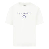 Trussardi T-Shirt Tinta Unita con Stampa per Neonato TBP25030TS BIANCO TRUSSARDI 