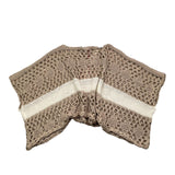 Liu Jo Beige Batwing Pattern Perforated Sweater For Girls
