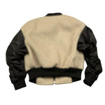 YES LONDON giubbino bicolore tinta unita con zip Panna/nero per Neonato JR0038 PANNA/NERO YES LONDON 