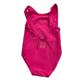 Agatha Ruiz One Piece Swimsuit Solid Color With Fuchsia Print For Baby Girl