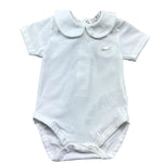 Le Bebe Body Mezza Manica Tinta Unita con Colletto per Neonato LBB5302 BIANCO LE BEBE 