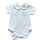 Le Bebe Body Mezza Manica Tinta Unita con Colletto per Neonato LBB5302 BIANCO LE BEBE 