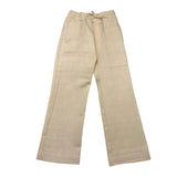 Paolo Pecora Solid Color Pants With Elastic Waist Beige For Boys