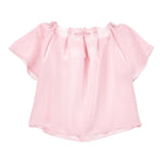 Monnalisa Camicia Mezza Manica Tinta Unita per Bambina 17E300X ROSA MONNALISA 