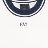 Fay T-Shirt Girocollo con Stampa Tinta Unita per Bambino FW8P91XX BIANCO FAY 