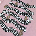 Moschino Abito Felpa Tinta Unita Girocollo con Stampa per Bambina HDV0HU ROSA MOSCHINO 