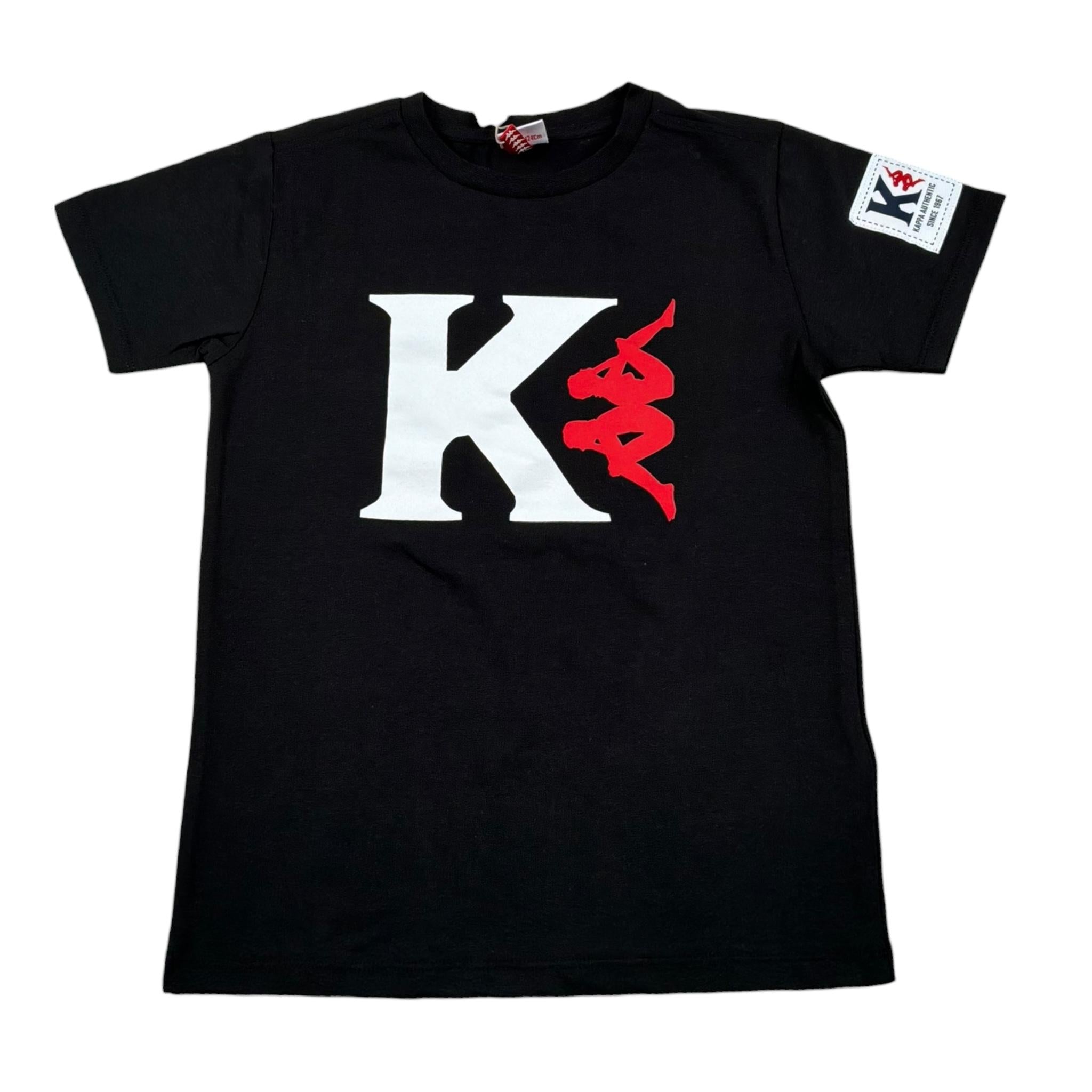 Kappa T-Shirt Girocollo Tinta Unita con Stampe per Bambino 3736M00009 NERO KAPPA 